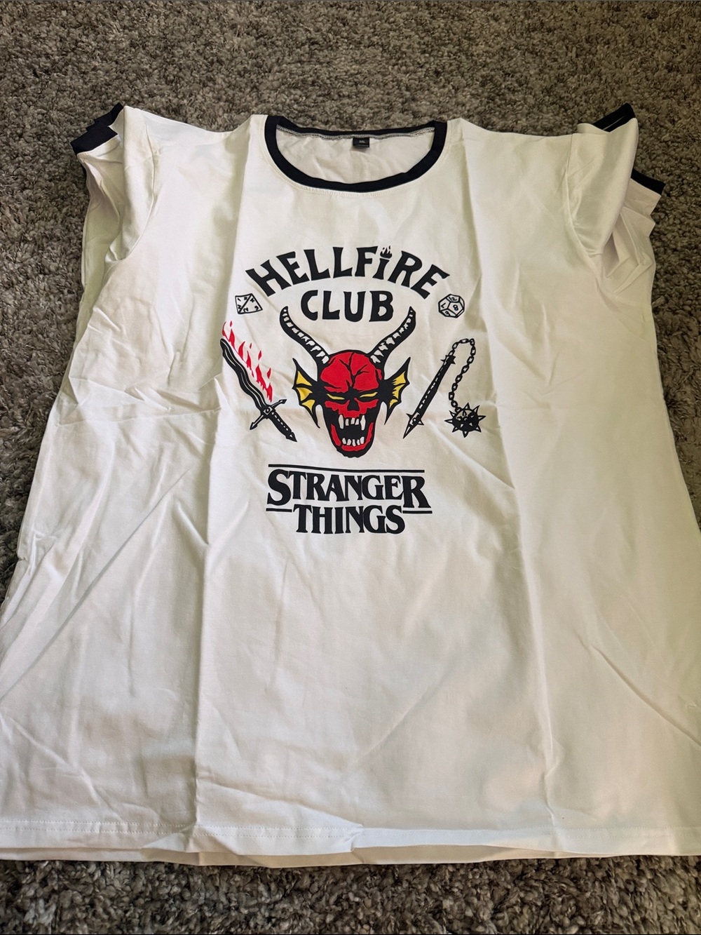 Kids "Hellfire Club" White Graphic Tee